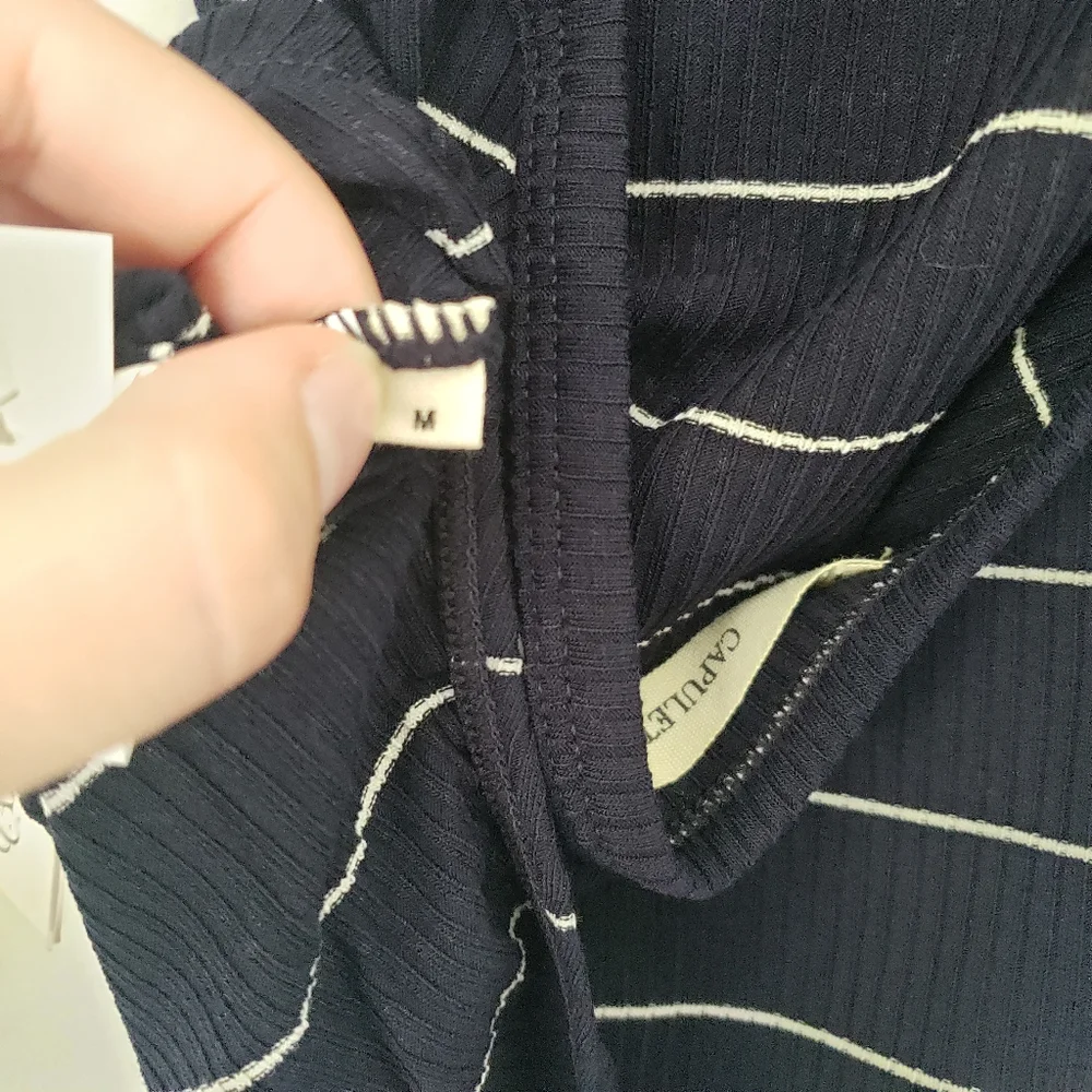 Capulet Buona Scoop Back Bodysuit in Navy Stripe - Picture 11 of 11